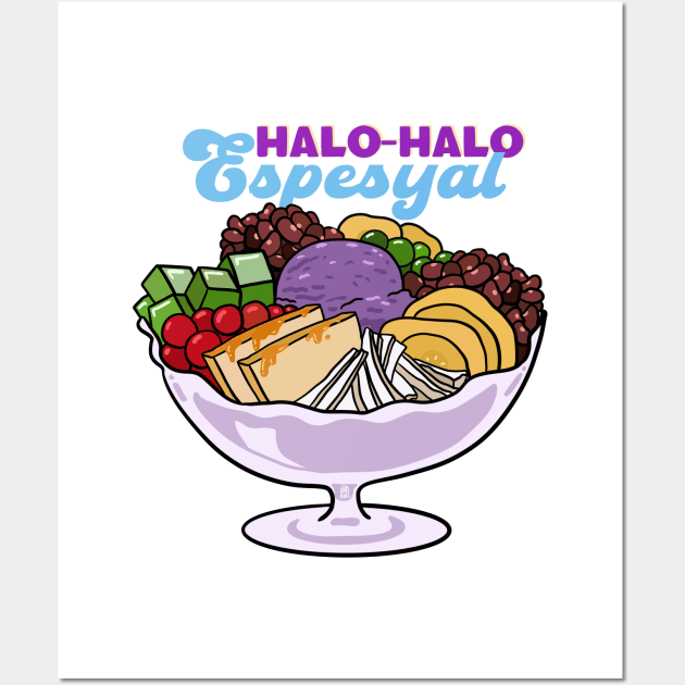 UBE HALO-HALO FILIPINO DESSERT Wall Art by Aydapadi Studio